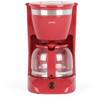 LIVOO Filterkaffeemaschine 12 Tassen 800w rot - dod163rc