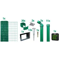 GAH Alberts Alberts Zaun-Set Fix-Clip Pro mit Einschlaghülsen, 1,22