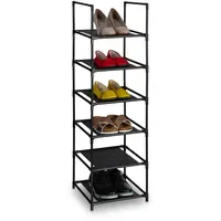 Relaxdays Schuhregal 33 x 106 x 33 cm schwarz/grau