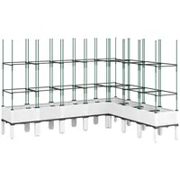 VidaXL Pflanzkübel Mit Rankgitter Weiß 200x160x142,5 Cm Pp Farbe: