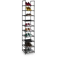 Relaxdays Schuhregal 33 x 175 x 33 cm schwarz/grau