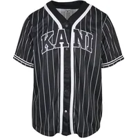 Karl Kani Baseball Shirt Serif Pinstripe black XL