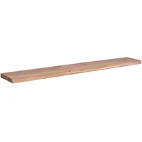 KADIMA DESIGN Wandregal Beige, Holz, Echtholz,Akazie, Rechteckig, 160x4x26 cm