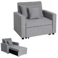 Mendler Schlafsessel HWC-L90, Klappsessel Schlafsofa Gästebett Relaxsessel, Liegefläche 197x103cm