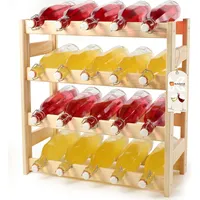 Kadax Weinregal aus Holz, Flaschenregal, für 20-Flaschen, 54x53x25cm -