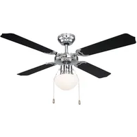 GLOBO Deckenventilator mit Zugschalter 3 Stufen Flügel wendbar Vor-