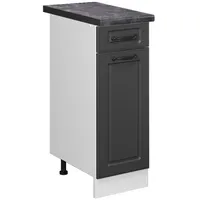 Vicco Küchenunterschrank R-Line Anthrazit Landhaus/Weiß 30 cm AP Anthrazit