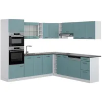 Vicco Eckküche, Blaugrau, Weiß, L-Form,L-Form, 237x81.6x60 cm, , AP