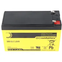AccuCell Sun Battery SB12-7.2V0 Akku, 12V 7,2Ah, 7.2-12L, AGM
