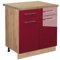 Vicco Küchenunterschrank Fame-Line 80 cm, AP Eiche