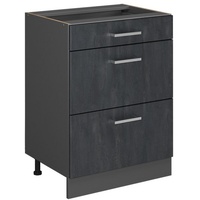 Vicco Küchenzeile R-Line 60 cm Schwarz