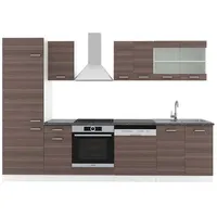 Vicco Küchenzeile R-Line 300 cm Edelgrau/Weiß