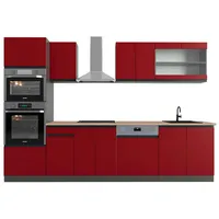 Vicco Küchenzeile R-Line 300 cm Rot/Anthrazit