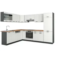 Vicco Winkelküche R-Line L-Form 227 x 287 cm Weiß