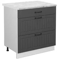 Vicco Küchenunterschrank Fame-Line 80 cm mit 3 Schubladen, AP