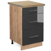 Vicco Küchenunterschrank Fame-Line 50 cm, AP Eiche
