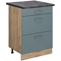 Vicco Küchenunterschrank R-Line, 60 cm mit Schubladen, AP Anthrazit