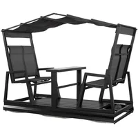 Sojag Aluminium Gartenschaukel Carleton für 4 Personen Schwarz 223x112x192