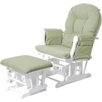 Mendler Relaxsessel HWC-C76, Schaukelstuhl Sessel Schwingstuhl mit Hocker -