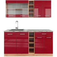 Vicco Küchenzeile R-Line 160 cm rot