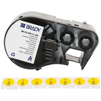 Brady Etiketten, M4-83-499-YL-BK, Nylongewebe, Schwarz auf Gelb, Deckeletikett 12.70