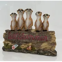 FD Dekofigur Erdmännchen Willkommen 30 x 24 x 9