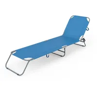 Marbueno summer Marbueno Klappbarer Stahlblau Strand- und Pool-Liegestuhl 187X55X24