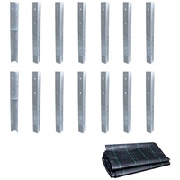 Wickey SolidLock 14 Stk. inkl. Unkrautvlies, Anker, Pfostenanker für
