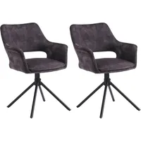 ByLIVING Mid.you Stuhl-Set (anthrazit, Flachrohr 57x84x61 cm (2047014301)