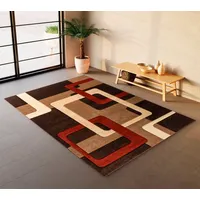 MY HOME Teppich »Maxim«, rechteckig, Hoch-Tief-Effekt, Kurzflor, 3D-Design, braun