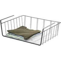 ELUNO Maxi-Schrankkorb Grau, Metall, 61x20x45.5 cm, Wohnzimmer,, |