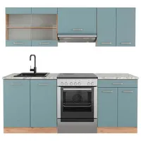 Vicco Küchenzeile R-Line, 200 cm AP Marmor