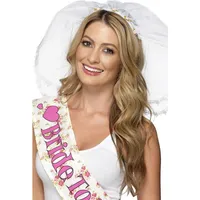 Smiffys Junggesellinnenabschied Schleier, Weiß, mit Haarreifen Halloween