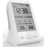 Levenhuk Wezzer Air MC10 Luftqualitätsmonitor, Thermometer + Hygrometer, Weiss