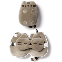 Puckator Pusheen Relaxeazzz Reisekopf- Kissen mit Augenmaske raun, mit
