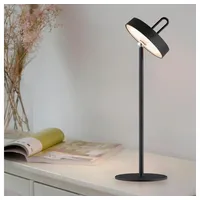 Just light. LED-Akku-Tischleuchte Amag Schwarz 47,2 cm x Ø