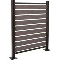 Mendler Alu M√olltonnen-Zaun HWC-K57, Basiselement M√olltonnenverkleidung, Holzoptik erweiterbar 130x110x6cm