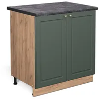 Vicco Spülenunterschrank Fame-Line 80 cm mit Regal, AP Anthrazit,