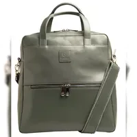 Exacompta Laptop-Rucksack Lady Exactive Leder grau bis 35,6 cm