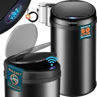 Monzana Sensormülleimer XXL schwarz 50L