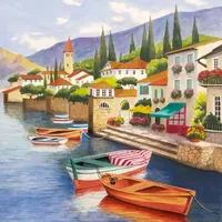 Ti-Flair Servietten Papier 33x33cm 3-lagig Italien Comer See Motiv