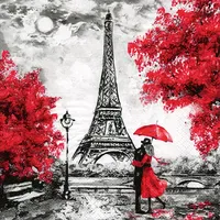 Ti-Flair Servietten Papier 33x33cm 3-lagig Romantik am Eiffelturm 20