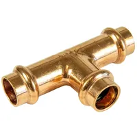 Pipetec Kupfer Pressfitting T-Stück 15 mm V+M-Kontur DVGW