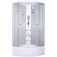 SANOTECHNIK Komplettdusche mit Schiebetür 90 x 205 cm weiß