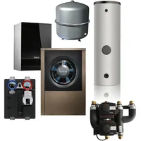 Buderus WLW196i-8 AR E, Luft/Wasser-Wärmepumpe, BPU 400-C, 1 gemischter