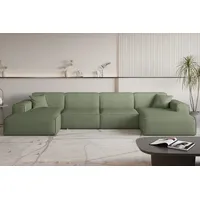 Fun Möbel Wohnlandschaft Sofa U-Form CELES PREMIUM in Stoff