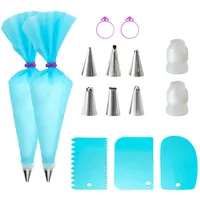 Intirilife 15-teiliges Spritzbeutel Set in Hell Blau | Gr.:
