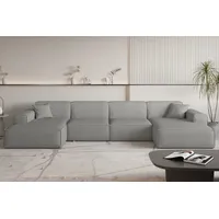 Fun Möbel Wohnlandschaft Sofa U-Form CELES PREMIUM in Stoff