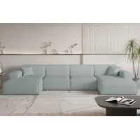 Fun Möbel Wohnlandschaft Sofa U-Form CELES PREMIUM in Stoff