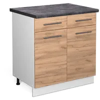 Vicco Küchenunterschrank Fame-Line 80 cm) AP Anthrazit